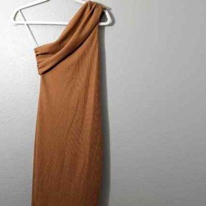 Final Price🎉House of Harlow One Shoulder Cinnamon Ribbed Dress - XS